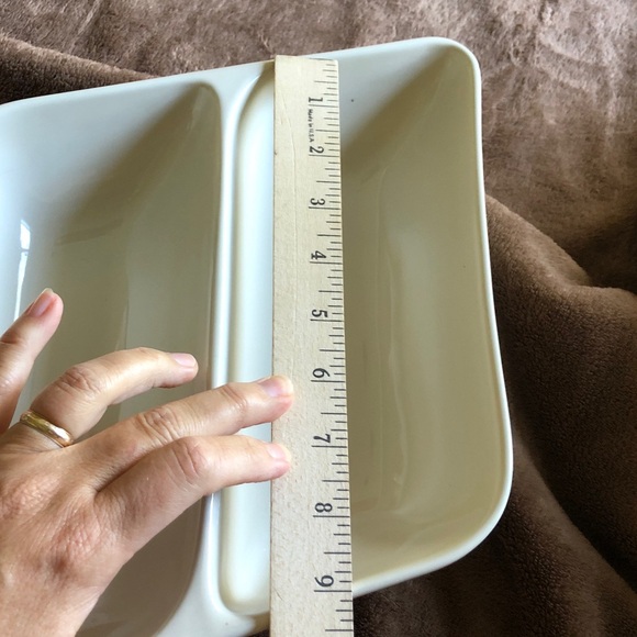 Elegant Longaberger White Divided Serving Dish - Picture 5 of 5